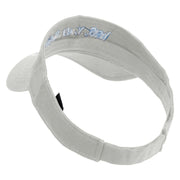 Yes You Can Embroidered Cotton Twill Sun Visor - White OSFM