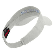 Yes You Can Embroidered Cotton Twill Sun Visor - White OSFM