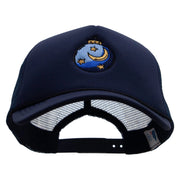 Christmas Decoration and Ball Embroidered Summer Foam Mesh Trucker Cap - Navy OSFM