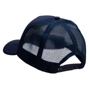 Christmas Decoration and Ball Embroidered Summer Foam Mesh Trucker Cap - Navy OSFM