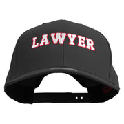 Lawyers Embroidered Solid Cotton Twill Pro Style Cap - Black OSFM