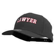 Lawyers Embroidered Solid Cotton Twill Pro Style Cap - Black OSFM