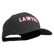 Lawyers Embroidered Solid Cotton Twill Pro Style Cap - Black OSFM