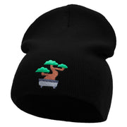 Bonsai Tree Embroidered 8 Inch Short Beanie