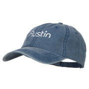 Austin Embroidered Washed Buckled Cap