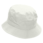 Moon Butterfly Embroidered Bucket Hat - White OSFM