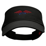 The Soaring Patriotic Eagle Embroidered Cotton Twill Sun Visor