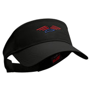 The Soaring Patriotic Eagle Embroidered Cotton Twill Sun Visor