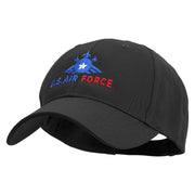 US Air Force Embroidered Low Profile Organic Cotton Cap - Black OSFM