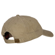 Montana with Map Outline Embroidered Washed Cotton Twill Cap