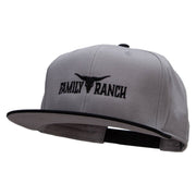 Family Ranch Embroidered Two Tone Superior Cotton Twill Flat Bill Snapback Cap