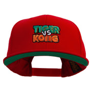 Tiger Vs Kong Embrodiered Wool Blend Prostyle Snapback Cap - Red OSFM