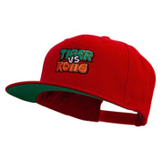 Tiger Vs Kong Embrodiered Wool Blend Prostyle Snapback Cap - Red OSFM