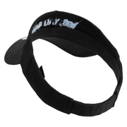 Yes You Can Embroidered Cotton Twill Sun Visor - Black OSFM