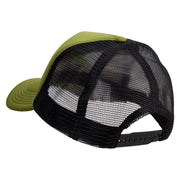 Christmas Decoration and Ball Embroidered Summer Foam Mesh Trucker Cap - Cactus-Black OSFM