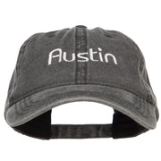 Austin Embroidered Washed Buckled Cap