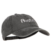 Austin Embroidered Washed Buckled Cap