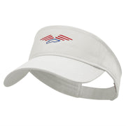 The Soaring Patriotic Eagle Embroidered Cotton Twill Sun Visor