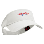 The Soaring Patriotic Eagle Embroidered Cotton Twill Sun Visor