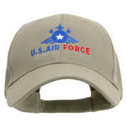 US Air Force Embroidered Low Profile Organic Cotton Cap - Olive OSFM