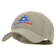 US Air Force Embroidered Low Profile Organic Cotton Cap - Olive OSFM