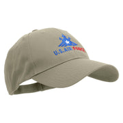 US Air Force Embroidered Low Profile Organic Cotton Cap - Olive OSFM