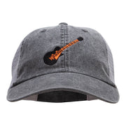 Electric Guitar Embroidered Washed Trucker Cap