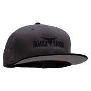 Family Ranch Embroidered Two Tone Superior Cotton Twill Flat Bill Snapback Cap