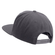 Licensed US Navy Embroidered Wool Blend Prostyle Snapback Cap - Dk-Grey OSFM