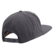 Licensed US Navy Embroidered Wool Blend Prostyle Snapback Cap - Dk-Grey OSFM