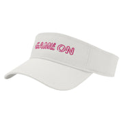 Game On Embroidered Cotton Twill Sun Visor - White OSFM