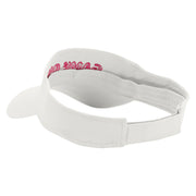 Game On Embroidered Cotton Twill Sun Visor - White OSFM