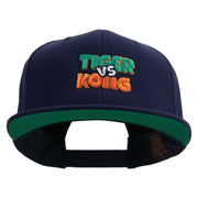 Tiger Vs Kong Embrodiered Wool Blend Prostyle Snapback Cap - Navy OSFM