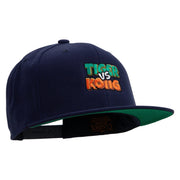 Tiger Vs Kong Embrodiered Wool Blend Prostyle Snapback Cap - Navy OSFM