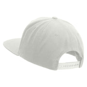 Licensed US Navy Embroidered Wool Blend Prostyle Snapback Cap - Natural OSFM