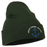 Ahoy There Matey Embroidered Beanie