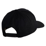 Pine Tree Patched Retro Cotton Blend Snapback Cap - Black OSFM