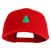 Pine Tree Patched Retro Cotton Blend Snapback Cap - Red OSFM