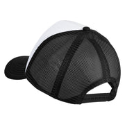 Pine Tree Patched Summer Foam Mesh Trucker Cap - Black White OSFM