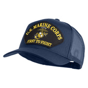 U.S. Marine Corps First to Fight Patched Solid Cotton Twill Mesh Prostyle Cap - Navy OSFM