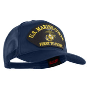 U.S. Marine Corps First to Fight Patched Solid Cotton Twill Mesh Prostyle Cap - Navy OSFM