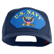 U.S. Navy Eagle Blue Patched Solid Cotton Twill Mesh Prostyle Cap - Navy OSFM