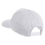 Pine Tree Patched Retro Cotton Blend Snapback Cap - White OSFM