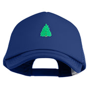 Pine Tree Patched Summer Foam Mesh Trucker Cap - Royal OSFM