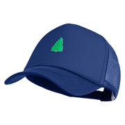 Pine Tree Patched Summer Foam Mesh Trucker Cap - Royal OSFM