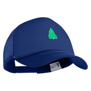 Pine Tree Patched Summer Foam Mesh Trucker Cap - Royal OSFM
