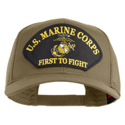 U.S. Marine Corps First to Fight Patched Solid Cotton Twill Mesh Prostyle Cap - Khaki OSFM