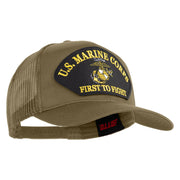 U.S. Marine Corps First to Fight Patched Solid Cotton Twill Mesh Prostyle Cap - Khaki OSFM