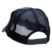 Embroidred Nautical Star Patched Washed Trucker Cap