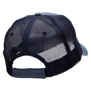 Embroidred Nautical Star Patched Washed Trucker Cap